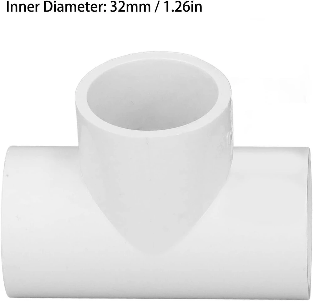 Ventiliatorius 12 vnt. Pvc vamzdžių jungtys, 3 krypčių, 32 mm, stačiu kampu