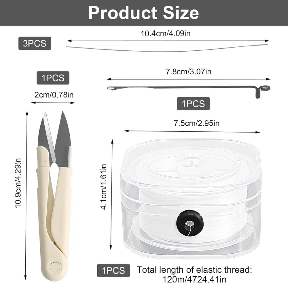Laikrodis 120 metrų elastinga juostelė apyrankėms, 0,6 mm skaidrus elastingas nailono virvelės dirželis apyrankėms, elastinga juostelė apyrankėms, atspari plyšimui, skirta "pasidaryk pats" amatams, karoliukų papuošalams, papuošalų gamybai, vėriniams