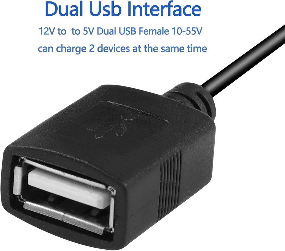 12v į 5v Usb keitiklis Dc Buck modulis 12v 36v 48v konvertuoja į 5v dvigubą Usb lizdą 10-55v į 5v 3a 15w adapteris Dc į Dc reguliatorius automobilinis maitinimo keitiklis