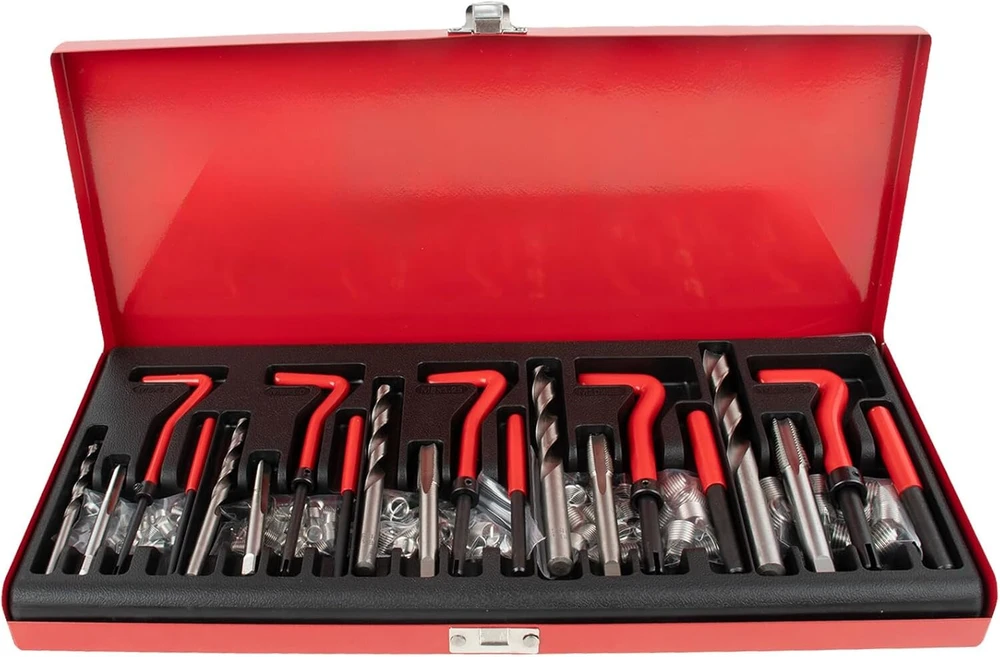 131 dalių sriegių remonto rinkinys, helicoil sriegių remonto pakaitalas m5 m6 m8 m10 m12
