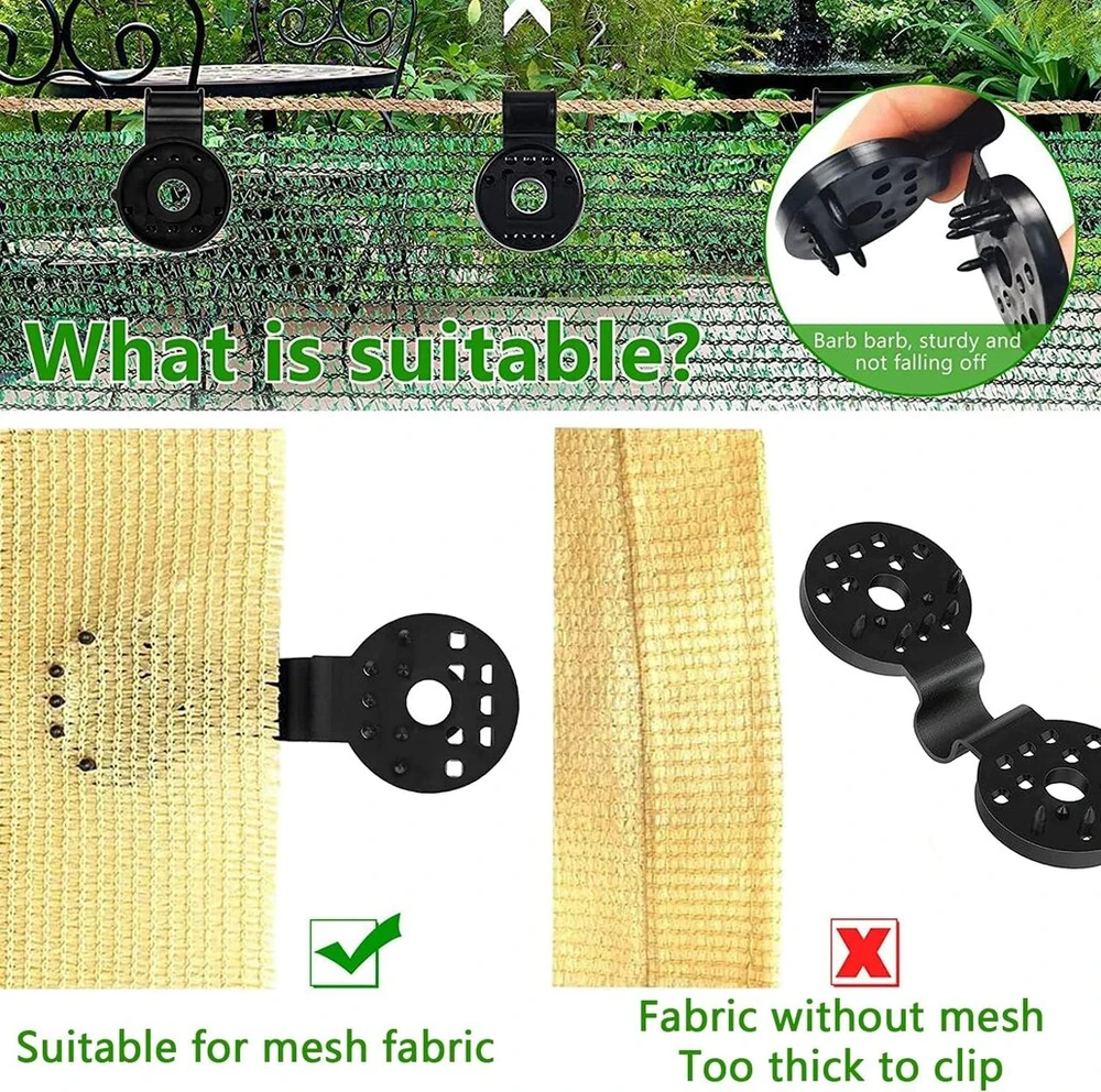 140 plastikinių spaustukų apsauginei medžiagai, specialus spaustukas su kilpele, spaustukai šešėliniam tinklui, šešėlinės medžiagos spaustukai, šešėlinio tinklo spaustukai, plastikiniai spaustukai apsauginei medžiagai, šešėlinių tinklų tvirtinimo spaustuk