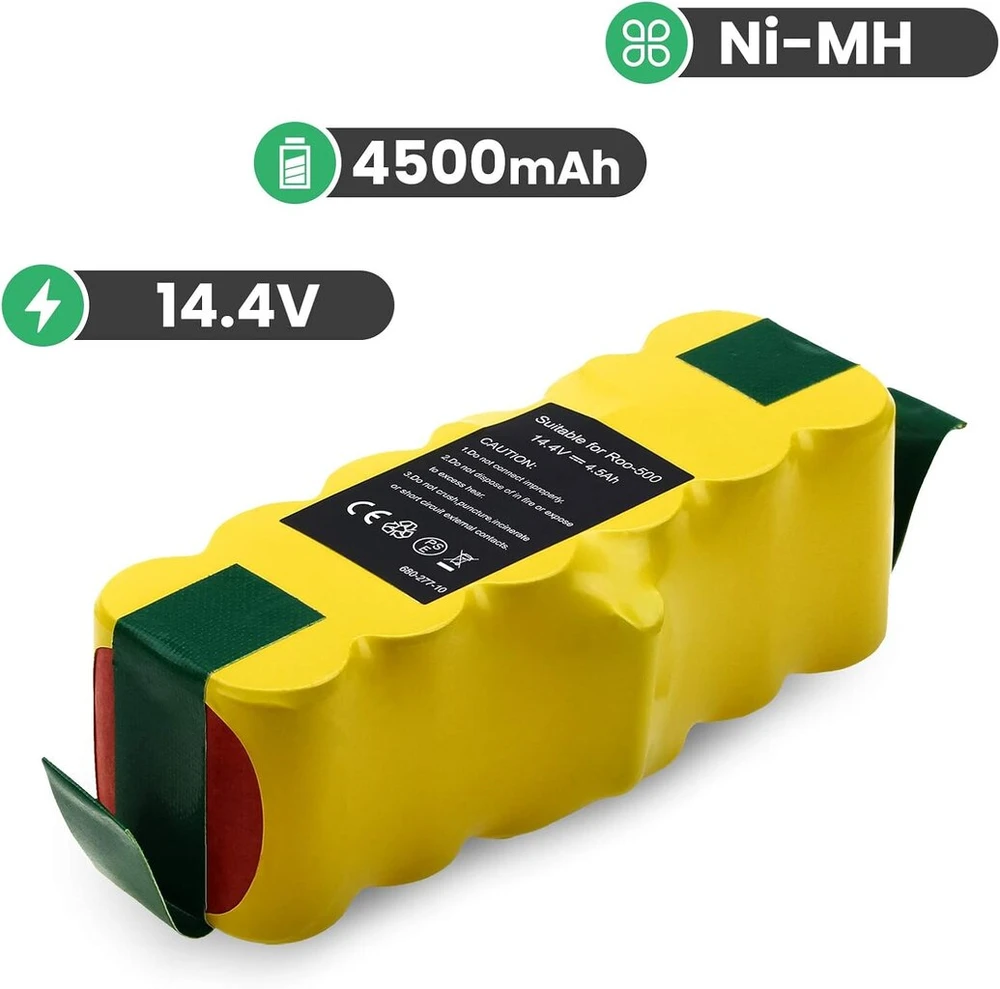 14.4v 4.5ah pakaitinė baterija irobot Roomba, 4500mah Ni-mh R3 500 600 700 800 serijos dulkių siurbliams, 510 530 532 535 540 550 560 580 620 630 650 660 760 780 880
