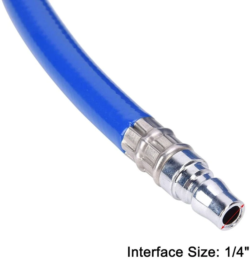 15 m suspausto oro žarna Pvc kompresoriaus oro žarna su greita jungtimi 20 barų 60 kg/cm² 850 psi oro žarnos priedai pneumatiniams įrankiams, mėlyna
