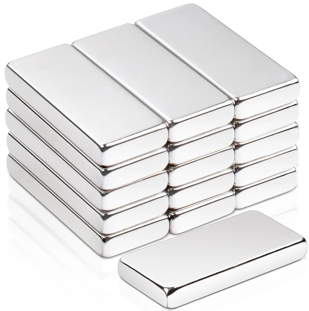16 magnetų rinkinys, stiprūs, 20 x 10 x 3 mm neodimio magnetai itin stiprūs, magnetai magnetinei lentai, itin stiprūs retųjų žemių magnetai, stačiakampiai magnetai virtuvės spintelei, biurui, baltajai lentai