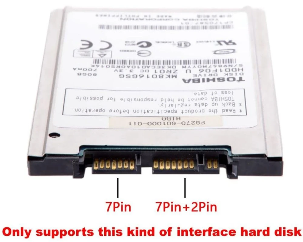 1.8" Micro Sata į 2.5" Sata Ssd/hdd dėklas nešiojamam kompiuteriui