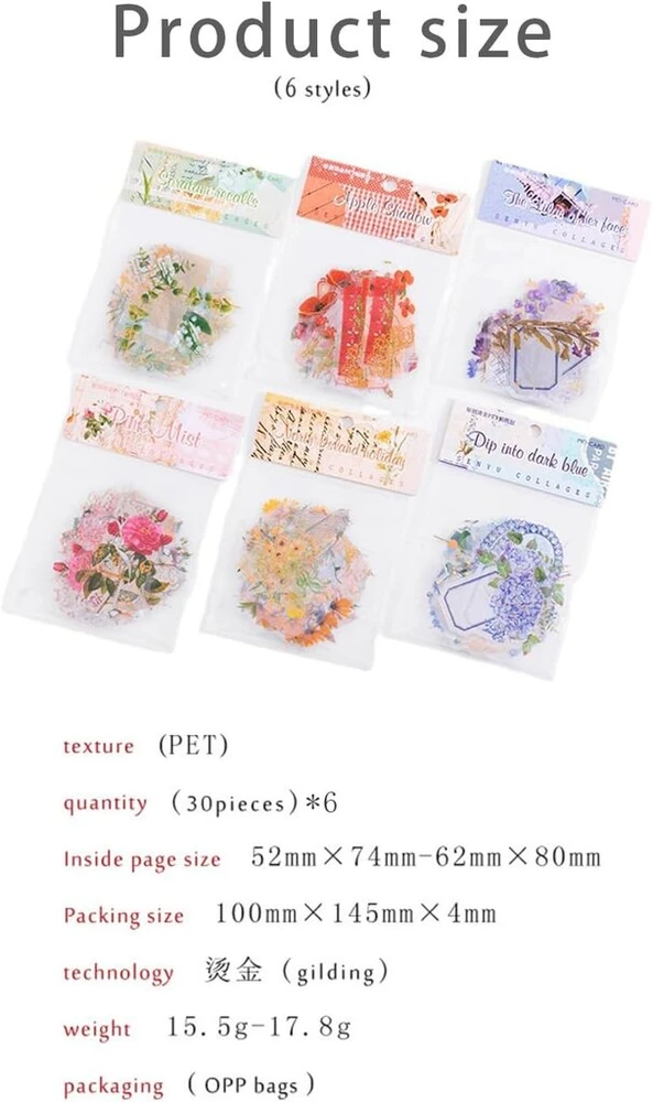 180 vnt. scrapbooking lipdukų rinkinys, pvc dekoravimo lipdukai su gėlių lipdukais, augalų lipdukai, gėlių lipdukai, gėlių lipdukai albumų rankdarbiams, kalendoriaus planuotojui, „pasidaryk pats“ meno rankdarbiams nešiojamiesiems kompiuteriams