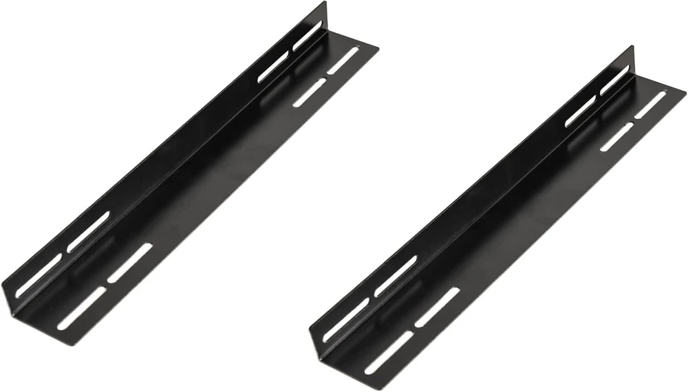 19 colių fiksuotos šoninės spintos bėgeliai - juodi 450mm