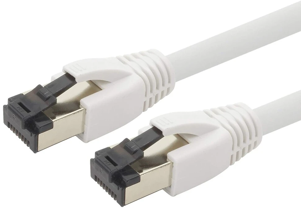 1attack.de 5 m cat 8 tinklo kabelis Cat8 kabelis baltas - 1 vnt. cat.8 lan 2000 Mhz 40 Gbit/s 40gbase-t poe+ patch kabelis ethernet kabelis Lszh - 1 x 5 m baltas