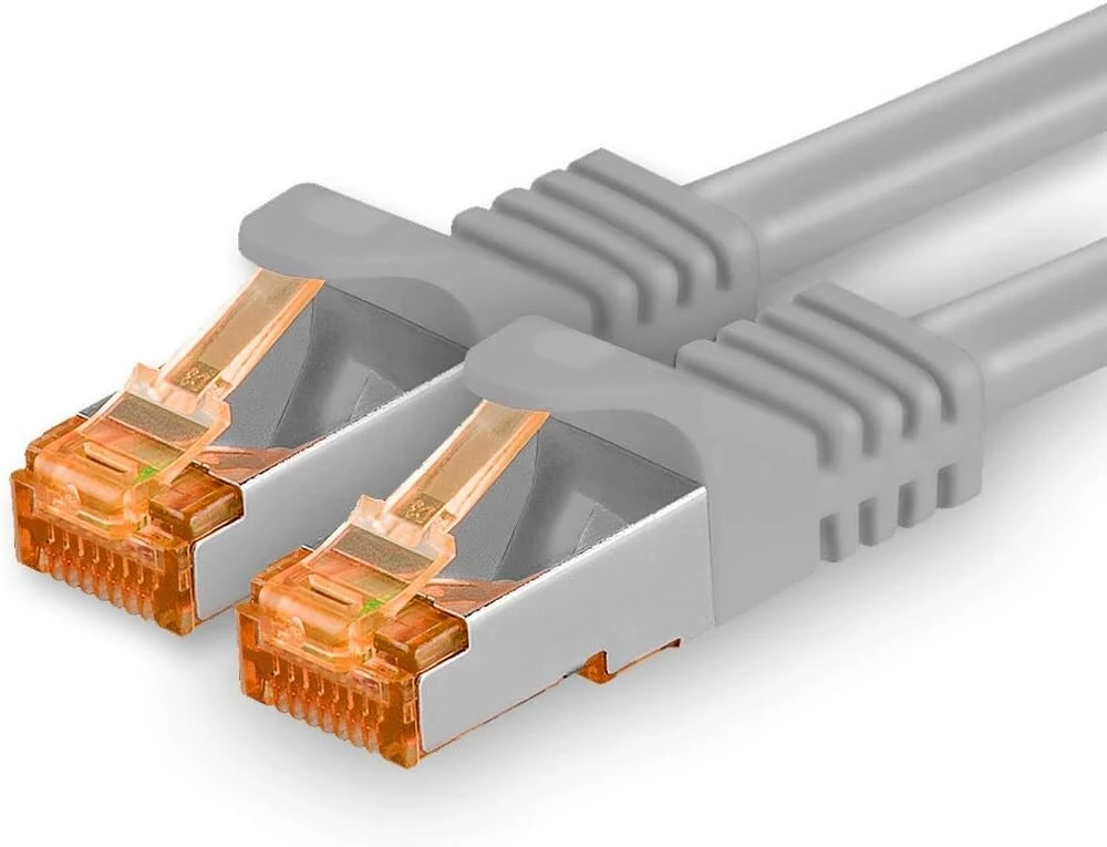1attack.de Cat.7 tinklo kabelis Cat7 ethernet kabelis patch kabelis tinklo Lan kabelis Cat.7 neapdorotas kabelis 10 gb/s (sftp pimf lszh) rinkinys su rj45 jungtimi cat.6a