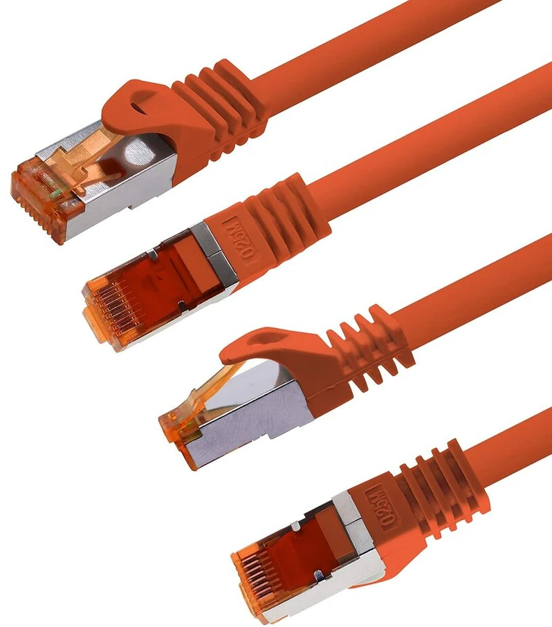1attack.de Cat.7 tinklo kabelis Cat7 ethernet kabelis patch kabelis tinklo Lan kabelis Cat.7 neapdorotas kabelis 10 gb/s (sftp pimf lszh) rinkinys su rj45 jungtimi cat.6a