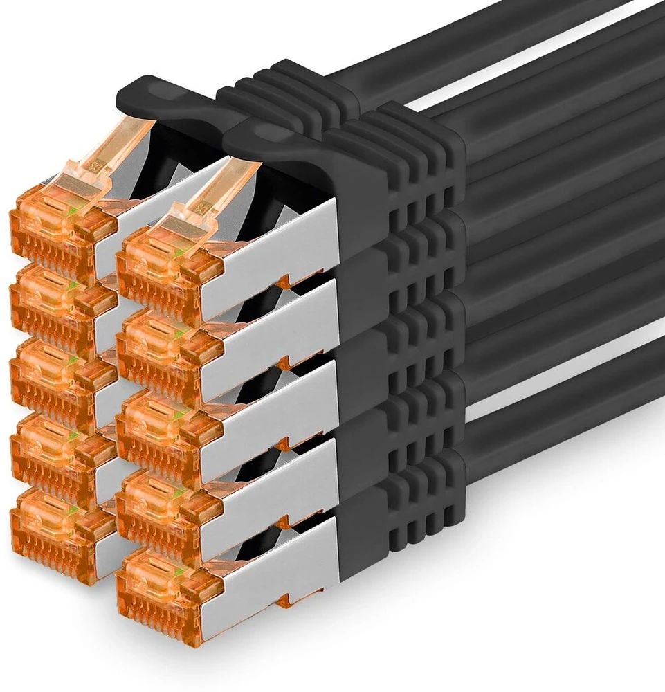 1attack.de Cat.7 tinklo kabelis Cat7 ethernet kabelis patch kabelis tinklo Lan kabelis Cat.7 neapdorotas kabelis 10 Gb/s (sftp Pimf Lszh) rinkinys su Rj45 jungtimi Cat.6a