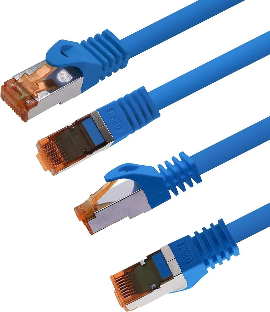 1attack.de Cat.7 tinklo kabelis Cat7 ethernet kabelis patch kabelis tinklo Lan kabelis Cat.7 neapdorotas kabelis 10 gb/s (sftp pimf lszh) rinkinys su rj45 jungtimi cat.6a