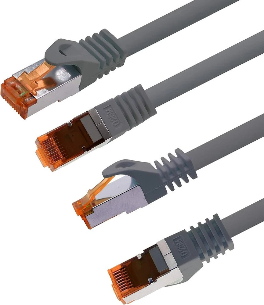 1attack.de Cat.7 tinklo kabelis Cat7 ethernet kabelis patch kabelis tinklo Lan kabelis Cat.7 neapdorotas kabelis 10 gb/s (sftp pimf lszh) rinkinys su rj45 jungtimi cat.6a