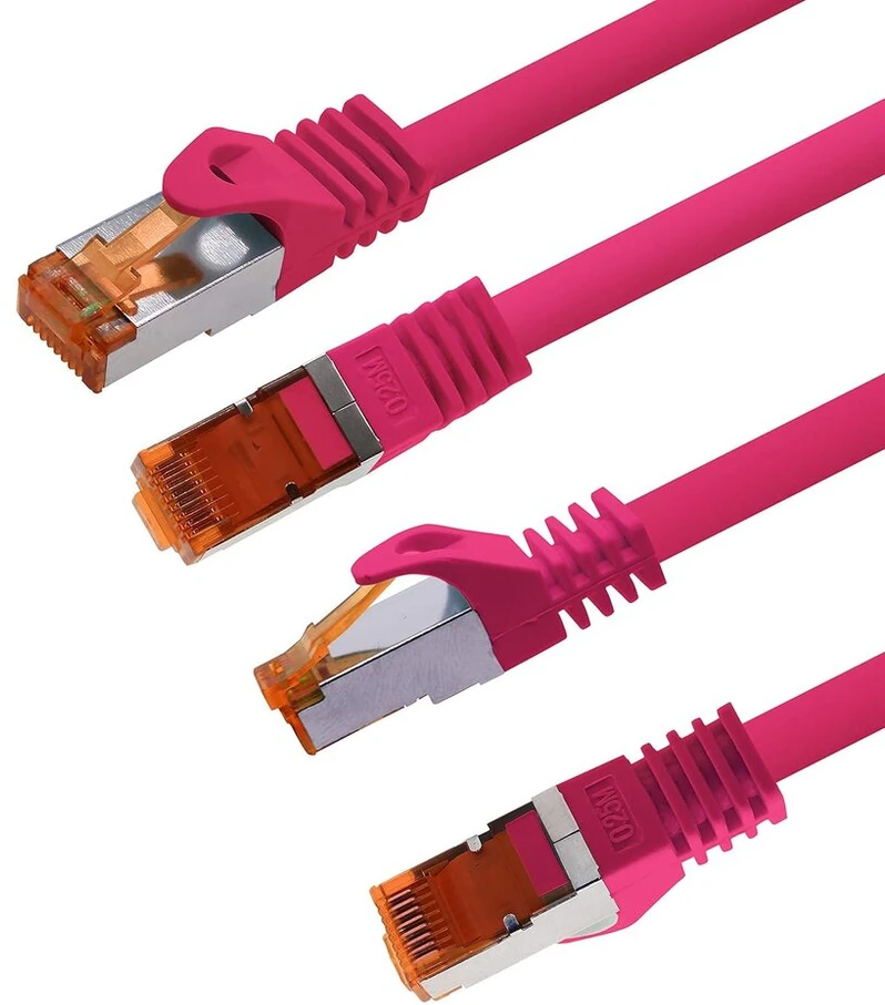 1attack.de Cat.7 tinklo kabelis Cat7 ethernet kabelis patch kabelis tinklo lan kabelis Cat.7 neapdorotas kabelis 10 gb/s (sftp pimf lszh) rinkinys su rj45 jungtimi cat.6a