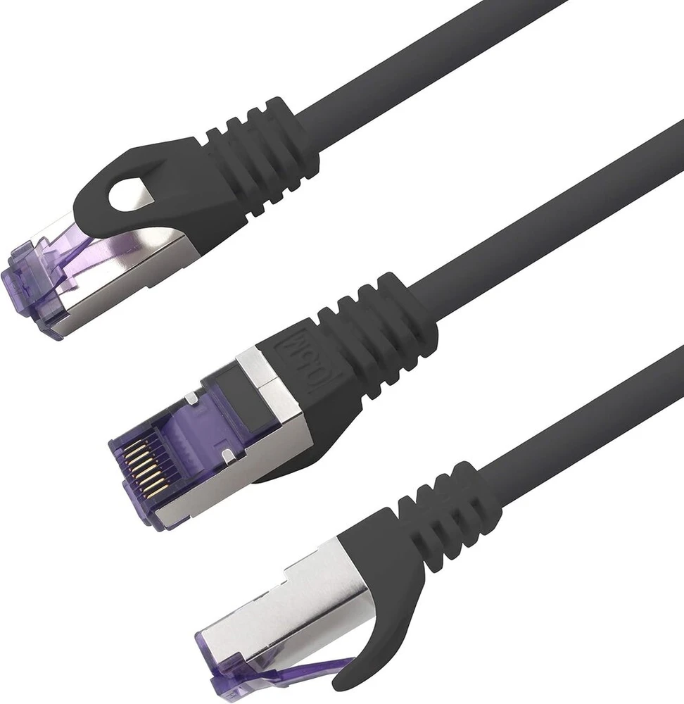 1attack.de Cat.7 tinklo kabelis, Cat7 Poe+ ethernet kabelis, tinklo / interneto / Dsl / modemo / maršrutizatoriaus / hub patch kabelis, Lan kabelis, neapdorotas kabelis, 10 Gb/s (sftp Pimf), rinkinys: patch kabelis su Rj 45 jungtimi, Cat.6a