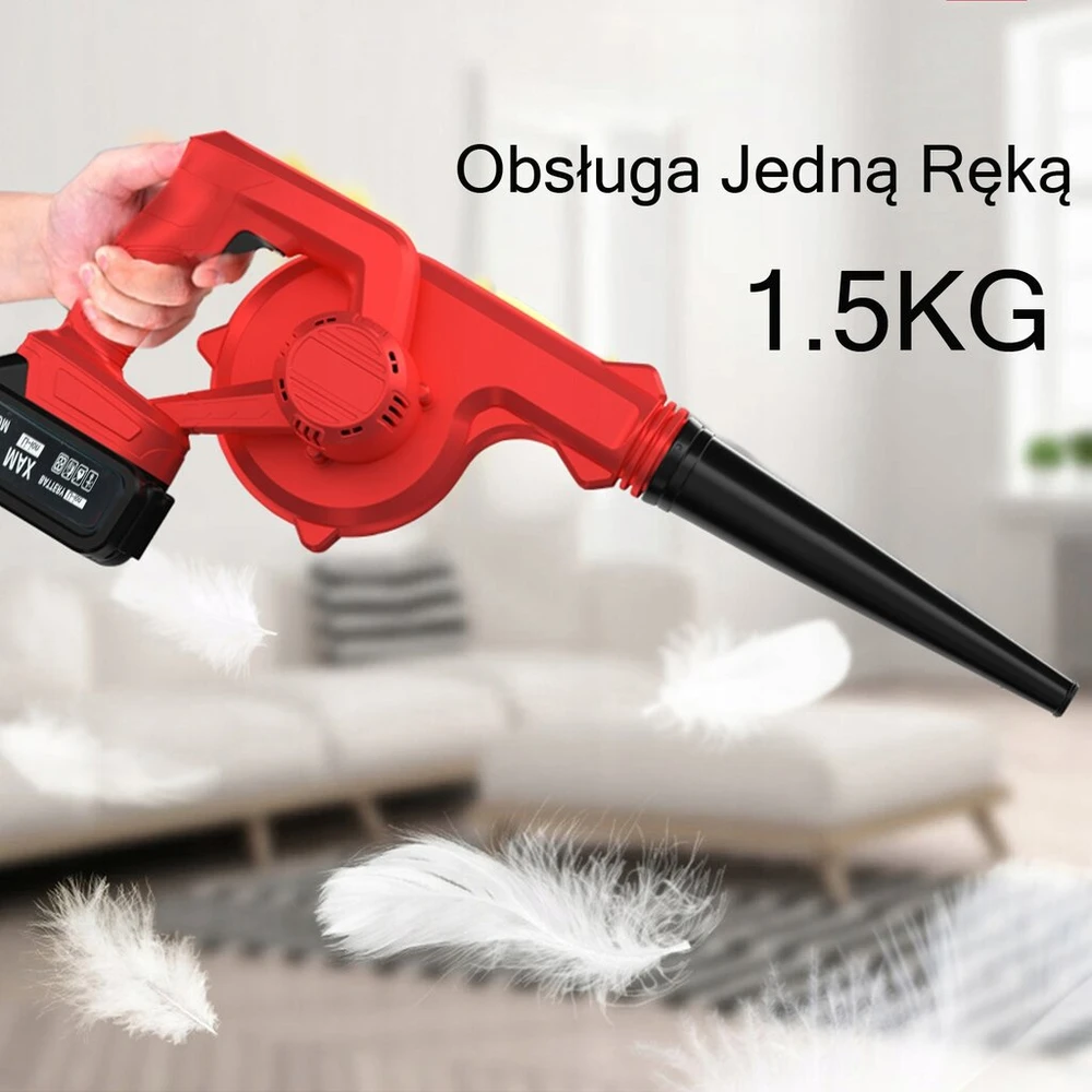 2 in 1 galingas elektrinis akumuliatorinis lapų ir sniego pūstuvas su dulkių siurbliu Hooha