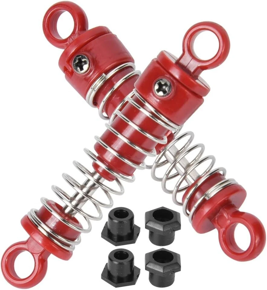 2 metalinių amortizatorių rinkinys, rc amortizatorių keitimo dalys su dangteliais, suderinamos su hs 18301 18302 18311 18312 1/18 rc automobiliu