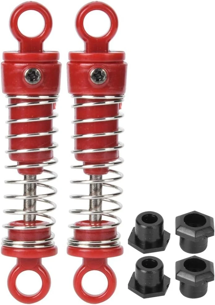 2 metalinių amortizatorių rinkinys, rc amortizatorių keitimo dalys su dangteliais, suderinamos su hs 18301 18302 18311 18312 1/18 rc automobiliu