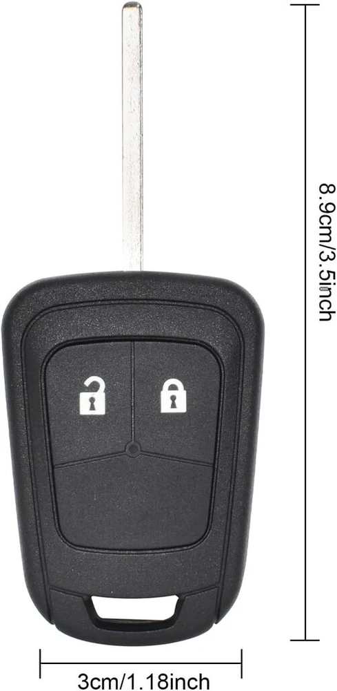 2 mygtukų automobilio rakto korpusas Vauxhall, Buick Astra Insignia