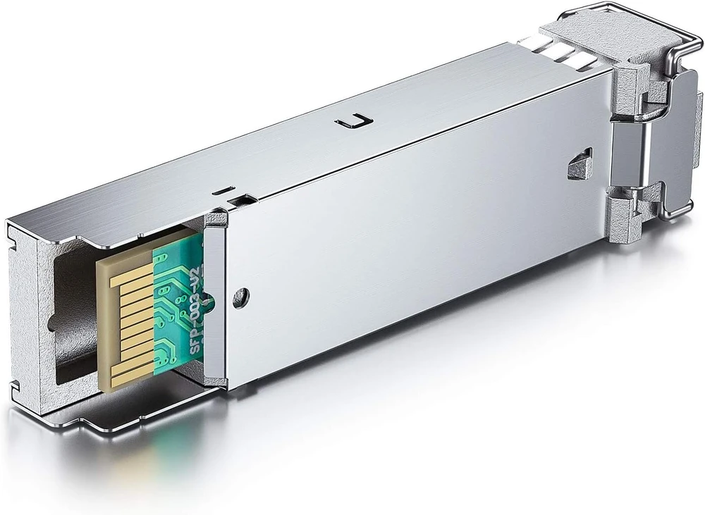 Šakotuvas 2 vnt. 1.25g Single Mode Sfp Lc modulis, 1000base-lx/lh šviesolaidinis siųstuvas-imtuvas, skirtas Netgear Agm732f, Ubiquiti Unifi Uf-sm-1g, Mikrotik, Intel, D-link ir daugiau (smf, 1310nm, 20km, Ddmm)