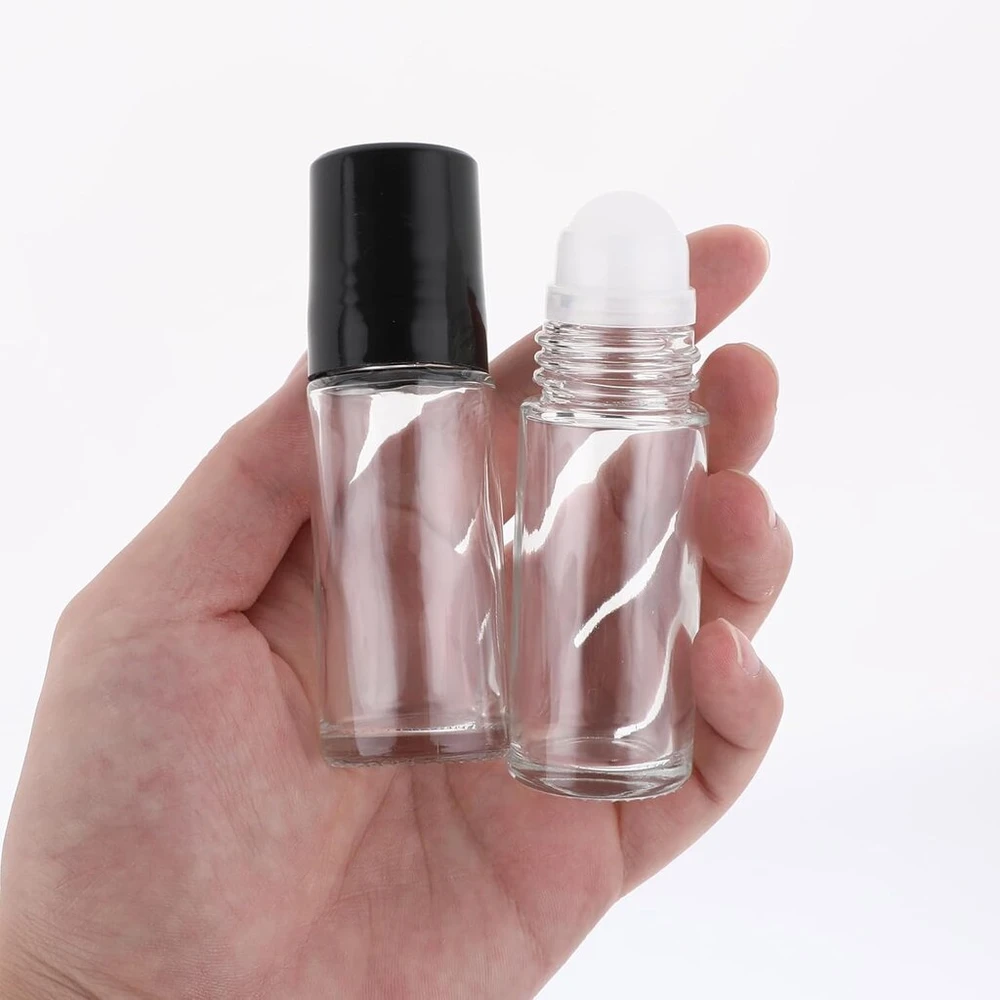 2 vnt. 30 ml ritininiai buteliukai, tušti, skaidraus stiklo