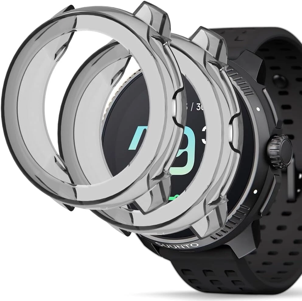 2 vnt. dėklas Suunto Race S, juodas, apsauginis, plonas Tpu