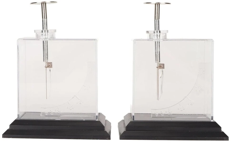 2 vnt. Folinis elektroskopas, kompaktiška struktūra, fizikos elektrometras, didelio jautrumo elektrometras, laboratorinis lakštinis elektroskopas, skirtas mokymo priemonių eksperimentui