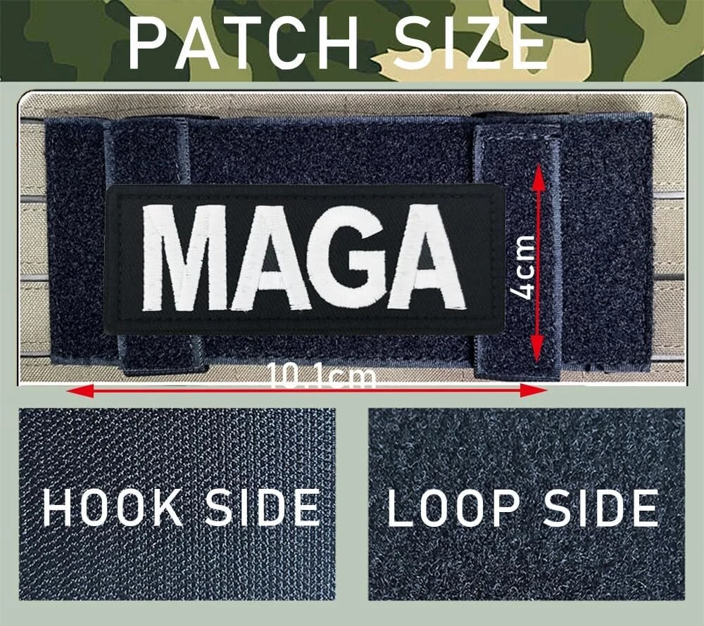 2 vnt. "maga" Memų Aplikacijos Siuvinėtos su Velcro