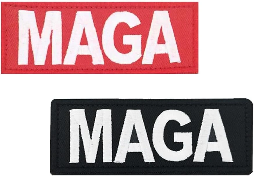 2 vnt. "maga" Memų Aplikacijos Siuvinėtos su Velcro