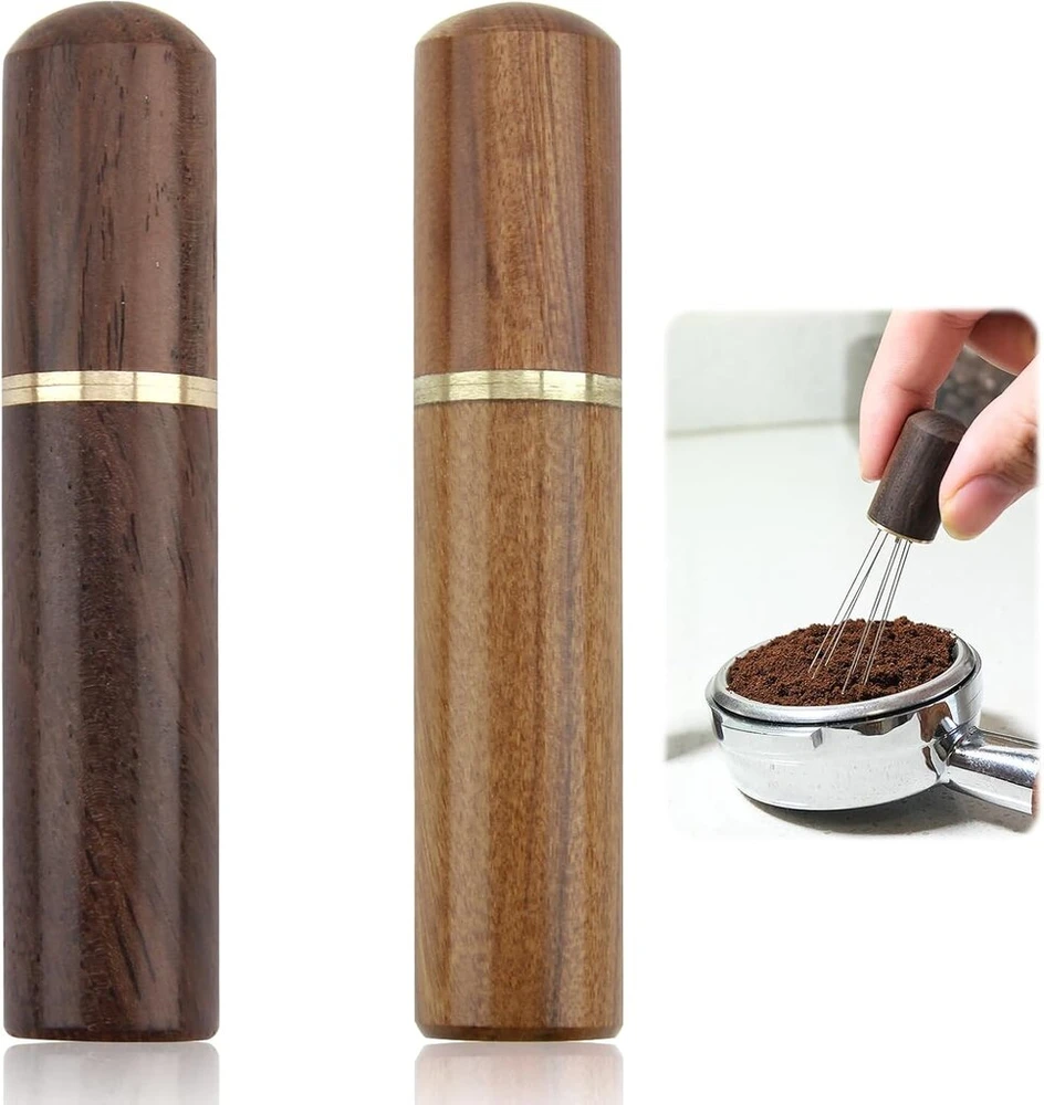 2 vnt. patobulintas Wdt espresso įrankis, patobulinta kavos espresso adata 0,4 mm, espresso kavos maišymo įrankis tiksliam kavos paruošimui ir kaip dovana baristoms, kavos priedai