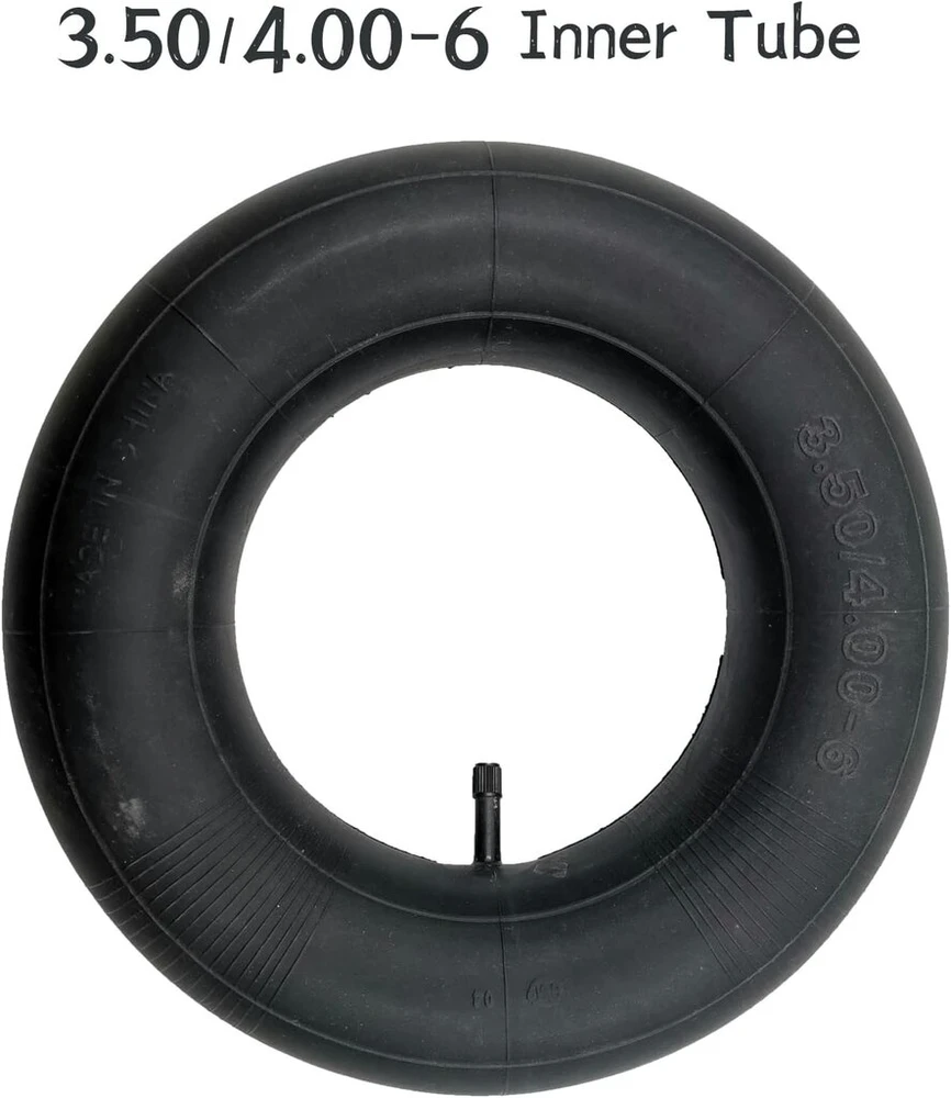 2 x vidinės padangos 3.50/4.00-6 padangos vidinė kamera Tr-13 tiesus ventilis rankinėms transporto priemonėms, vejapjovėms, sodo priekaboms ir karučiams
