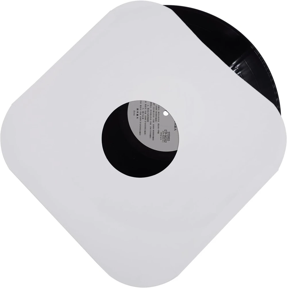 Vinilinė plokštelė 20 vienetų 12 colių vinilinių plokštelių vidinių įmautės iš tvirto balto kraft popieriaus su užapvalintais kampais, apsauginės antistatinės popierinės vinilinių plokštelių įmautės Lp albumams