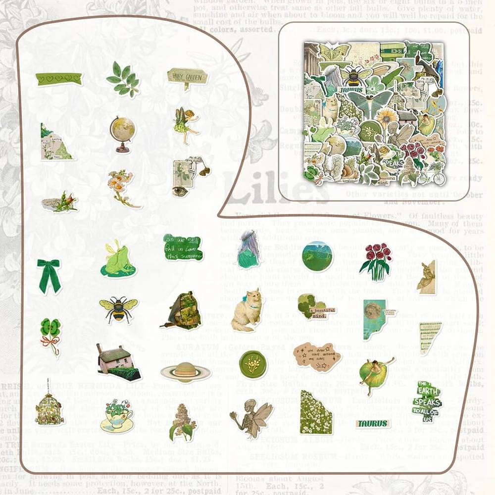 200 retro lipdukų rinkinys, vandeniui atsparūs estetiški retro dekoratyviniai vinilo lipdukai skirti žurnalams, scrapbooking priedai nešiojamam kompiuteriui, mobiliajam telefonui, riedlentei, albumui