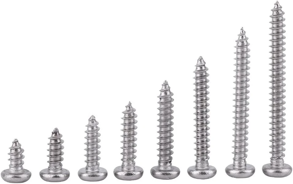 200 vnt. M3 304 nerūdijančio plieno Phillips galvutės sraigtai su įpjova M3x6mm/8mm/10mm/12mm/16mm/20mm/25mm/30mm