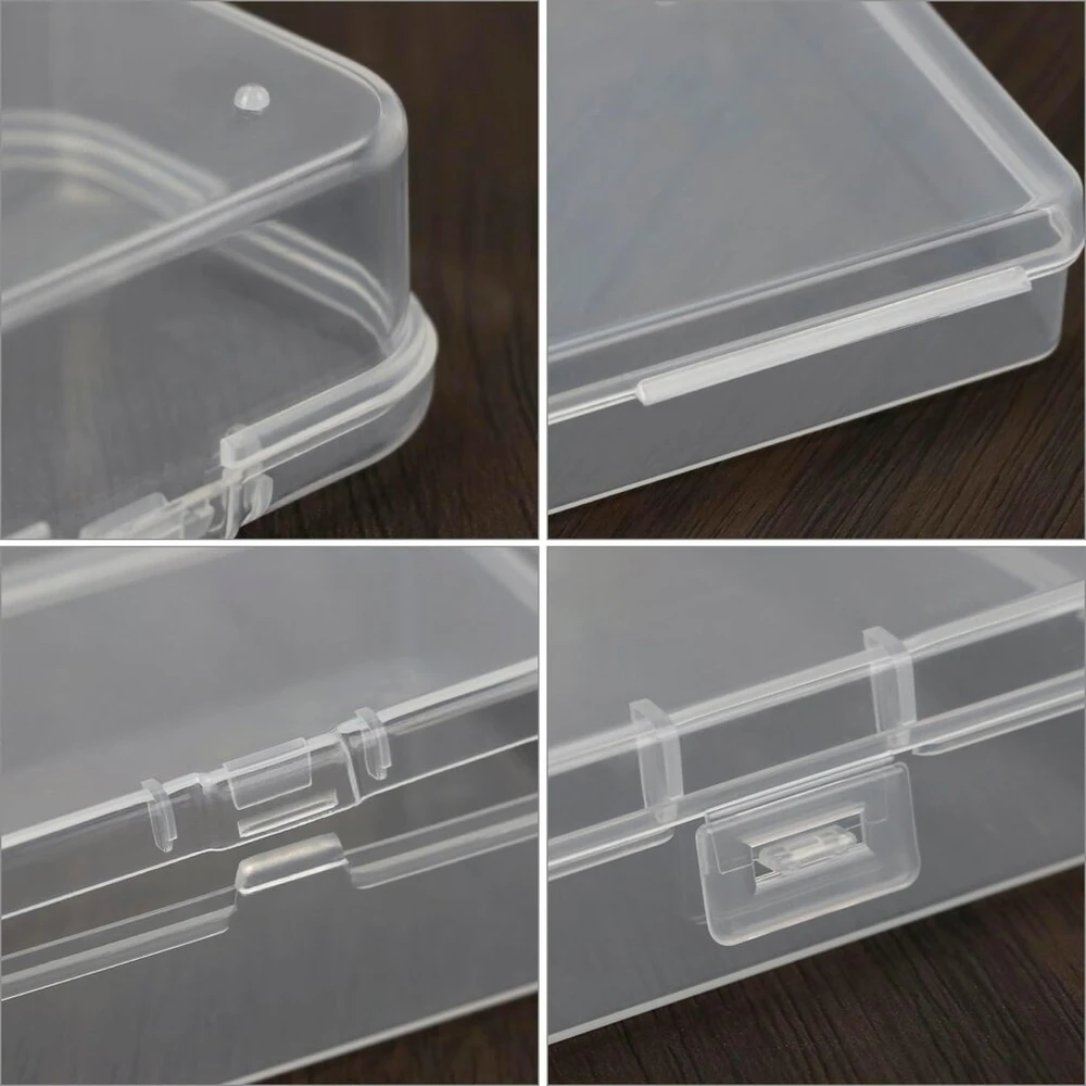 24 plastikinės dėžutės su dangteliu smulkiems daiktams