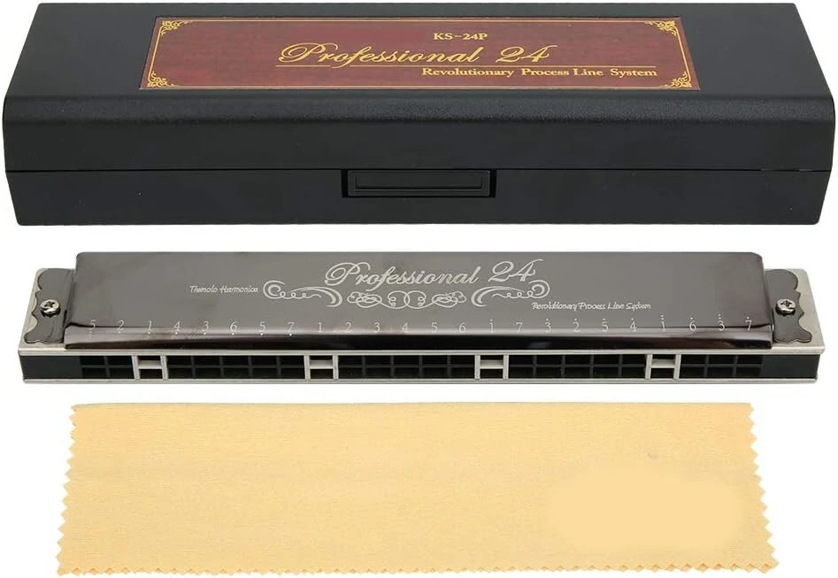 24 skylių tremolo armonikėlė, tremolo armonikėlė E tonacijoje, profesionalus tremolo arfos pučiamasis muzikos instrumentas pradedantiesiems vaikams (e mygtukas)
