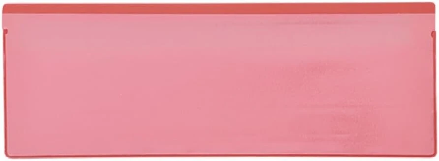 25 x magnetiniai etikečių maišeliai 220 x 80 mm raudoni su 2 magnetinėmis juostelėmis