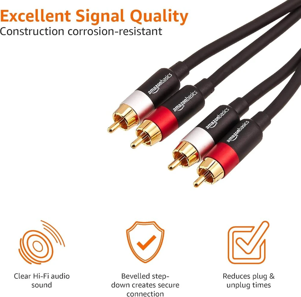 2rca Garso Kabelis 2.4m Juodas