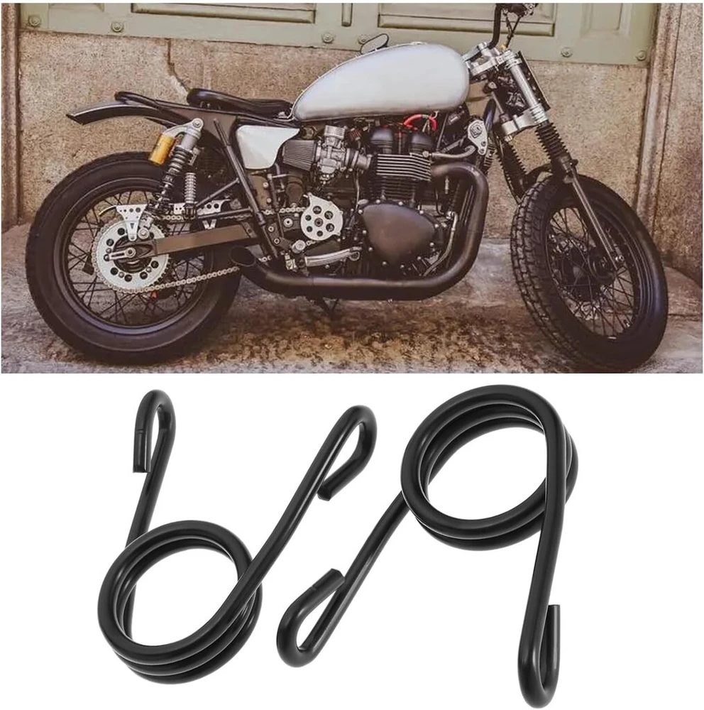 2vnt. motociklo solo sėdynės spyruoklės, torsioninio tipo, fiksuotos plieninės spyruoklės, motociklo atsarginės dalys, 8.5 cm