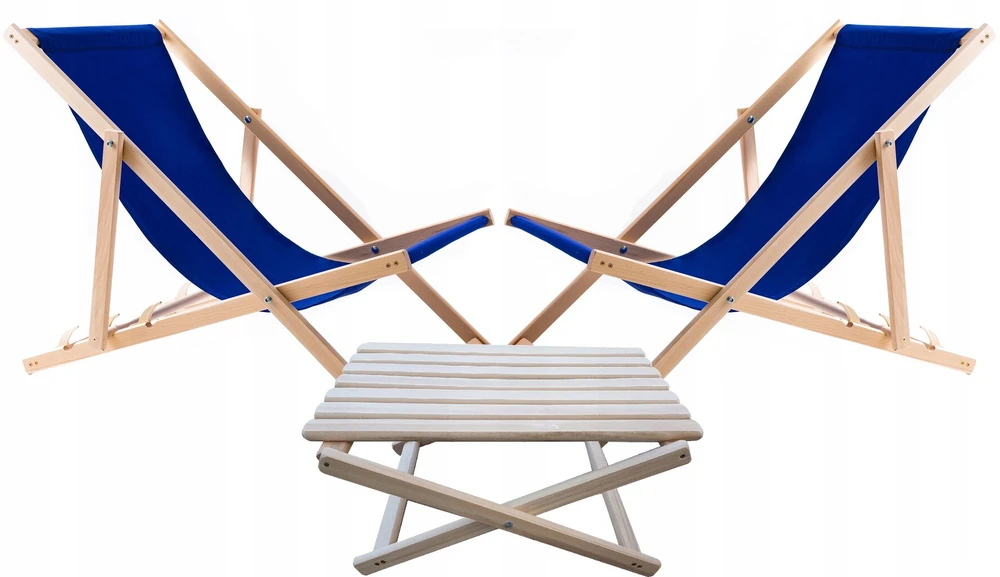 2x sodo paplūdimio gultas medinis Wood Ok rugiagėlė + kavos staliukas
