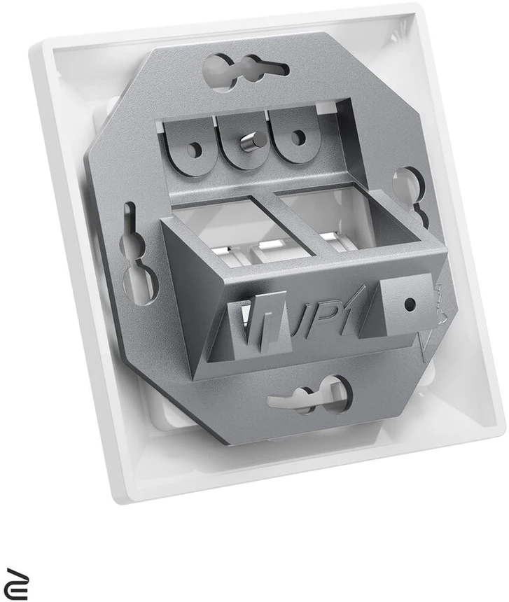 Šakotuvas 2x Vcelink Keystone Lizdai Cat7/6a Moduliai, Pilnai Ekranuoti Rj45