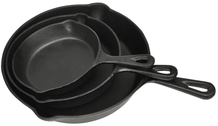 3 Ketaus Keptuvės Griliui, Steikams