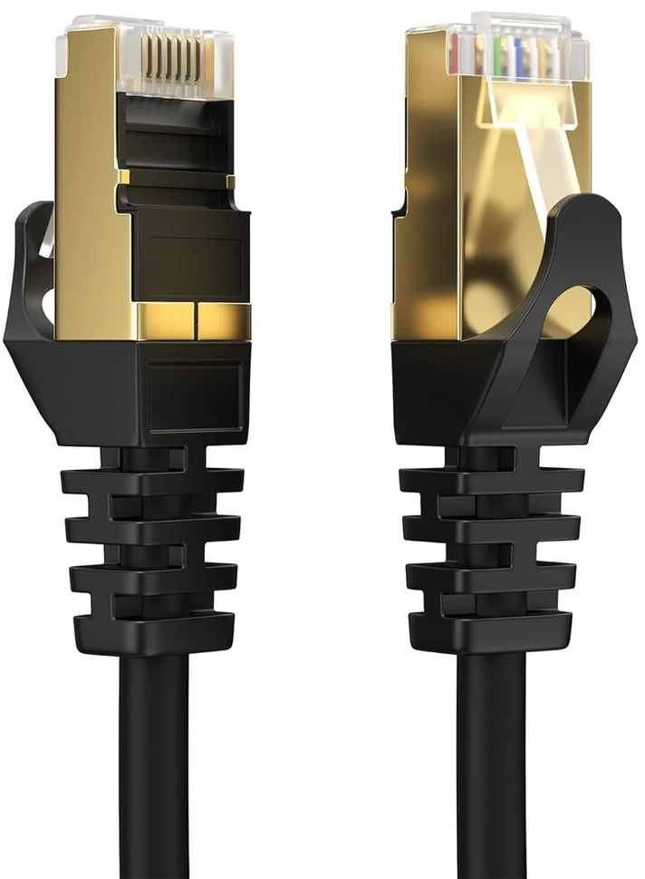 3 m Cat 7 tinklo kabelis Gigabit Ethernet Lan kabelis - 10 Gbit/s - Patch kabelis - lankstus Cat.7 Raw kabelis S Ftp ekranavimas su Rj 45 jungtimi paauksuotas - maršrutizatoriui, modemui, jungikliui, Ps4, Ps5, prieigai