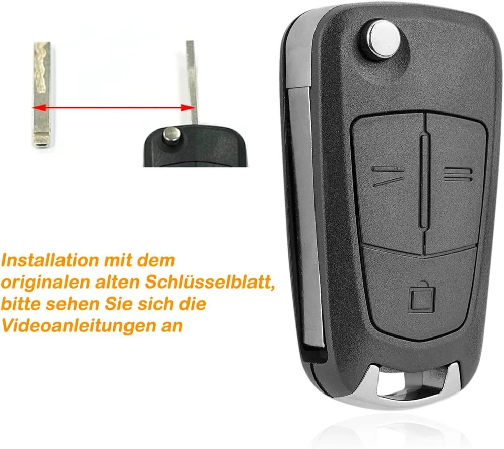 3 mygtukų atverčiamas raktų dėklas su dilde, raktų išėmimo įrankiu, adata dildei Vauxhall Astra Vectra Zafira Antara Tigra B Vauxhall Corsa Meriva Insignia Signum D atverčiamam raktų korpusui