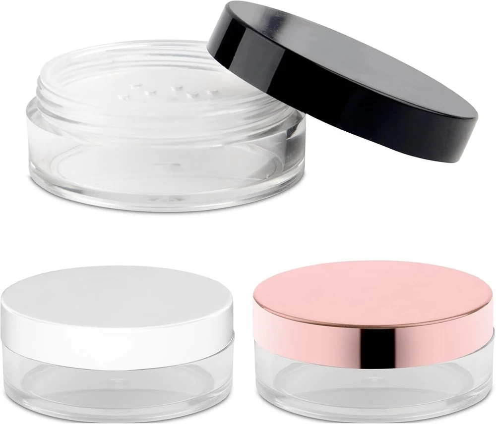 3 vnt. 10 ml mažų tepalo indelių rinkinys, kremo indeliai su dangteliu, plastikiniai, daugkartinio naudojimo kremo indelis, nepralaidus kosmetikos indelis, kremui, kosmetikai, kelionėms (baltas, juodas, rožinis)