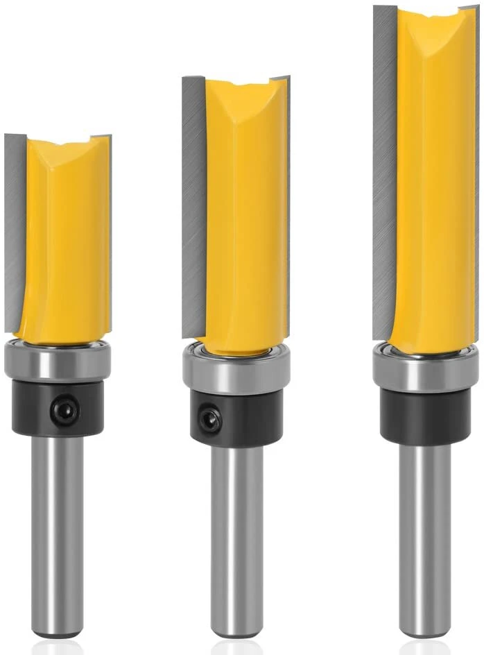 3 vnt. 8 mm veleno frezavimo antgaliai su guoliu
