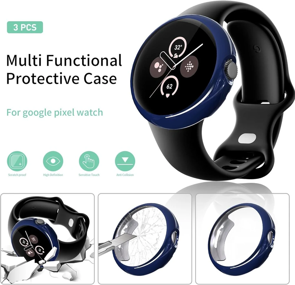 3 vnt. dėklų rinkinys Google Pixel Watch 2 / Pixel Watch
