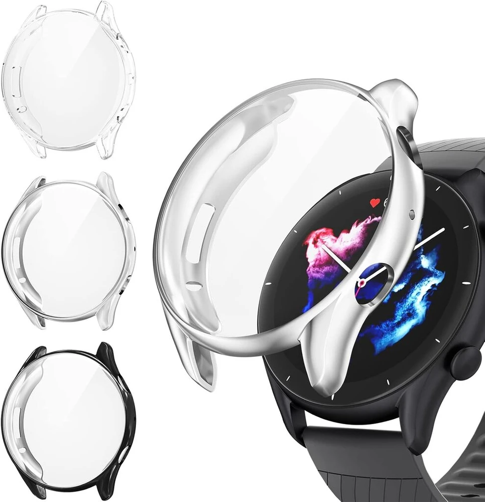3 vnt. dėklų rinkinys išmaniajam laikrodžiui Amazfit Gtr 3 / Gtr 3 Pro