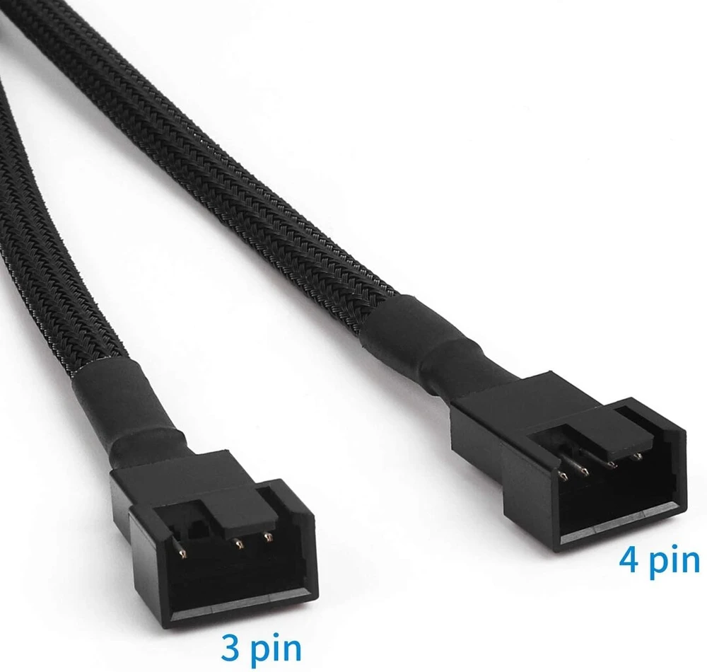 3 vnt. Pwm ventiliatoriaus skirstytuvo laidas (3/4 pin) 1 į 2