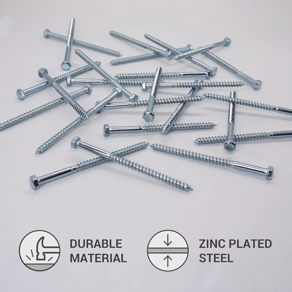 30 vnt. Din 571 cinkuoto plieno šešiabriaunių medvaržčių M5 x 80 mm, šešiabriaunis varžtas, raktiniai varžtai, šešiabriaunė galvutė, karietiniai varžtai (30, M5 x 80 mm)